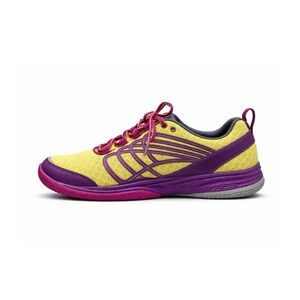 Merrell, Vibrant Yellow and Purple road runner Women's Athletic Shoes, size 8